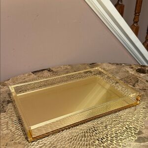 Tizo Lucite Decorative Tray, Gold